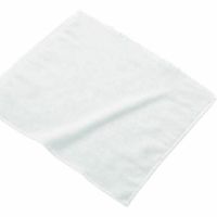 25cm高密度シャーリング白タオルハンカチ（四方ヘム）