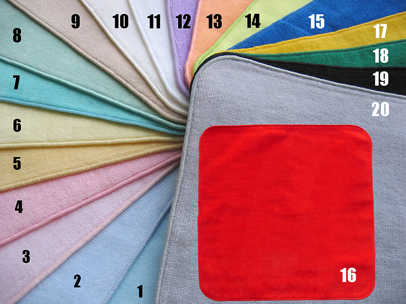 日本製シャーリングミニタオルの20色
