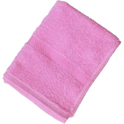 コーマ糸カラーフェイスタオル色：サーモンピンク