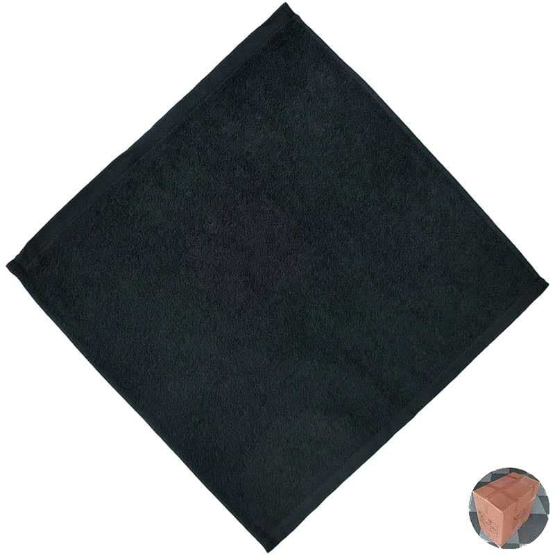 150匁 32番手双糸 スレン染め業務用おしぼりタオル（黒）：480枚組