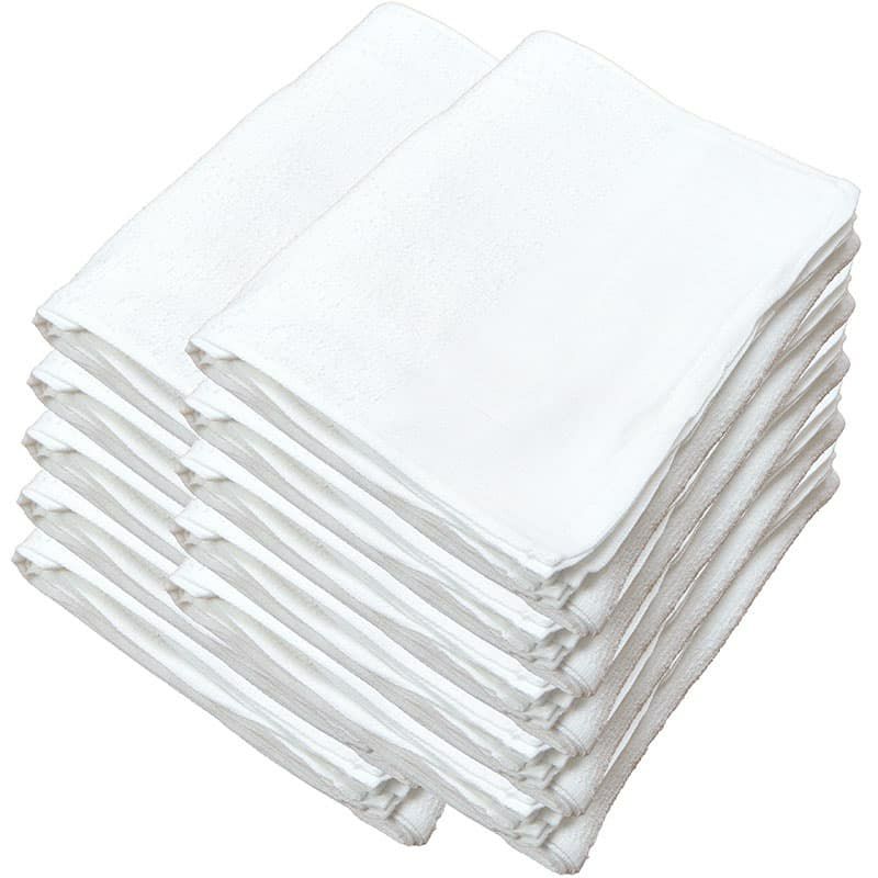 120匁ベトナム製シリンダー白タオル【平地付き】：120枚組