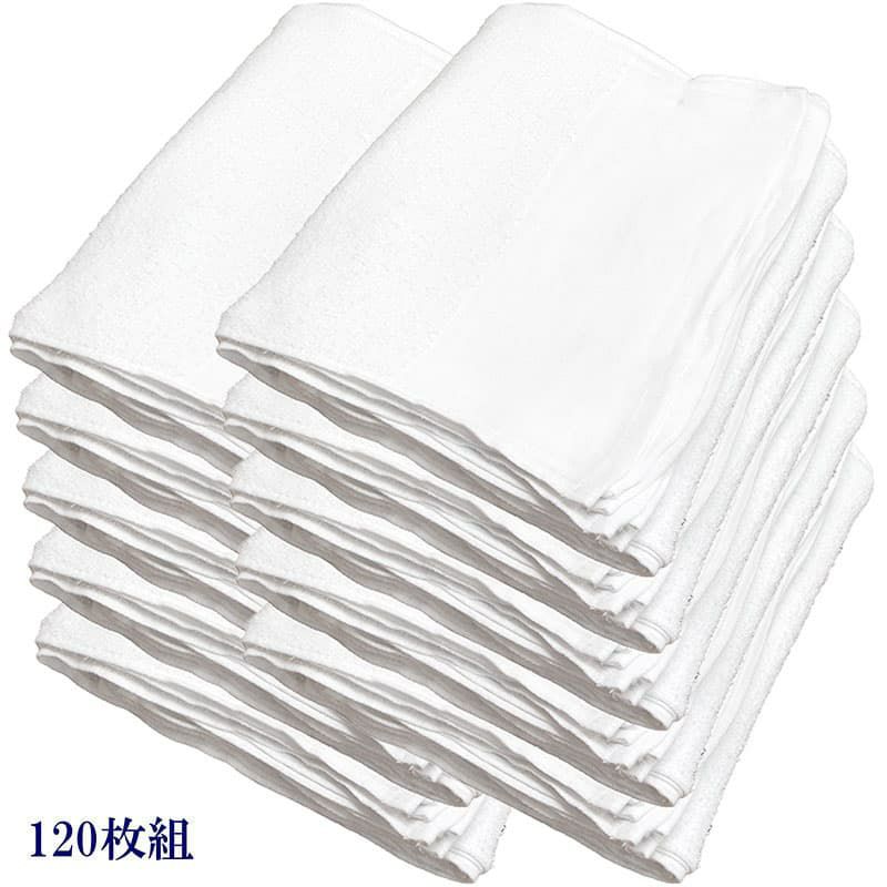 140匁ベトナム製シリンダー白タオル【平地付き】：120枚組