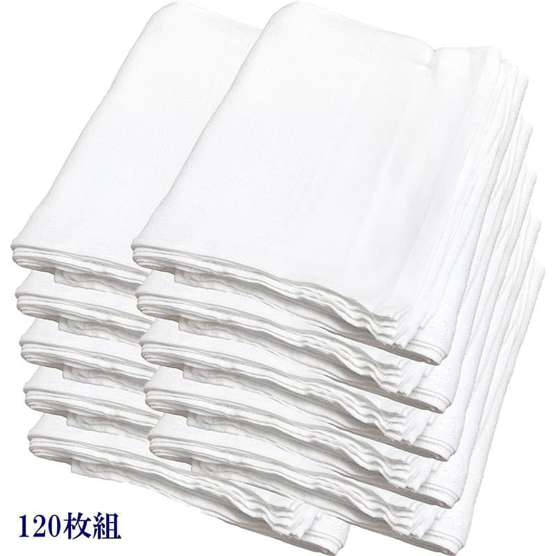 160匁ベトナム製シリンダー白タオル【平地付き】：120枚組