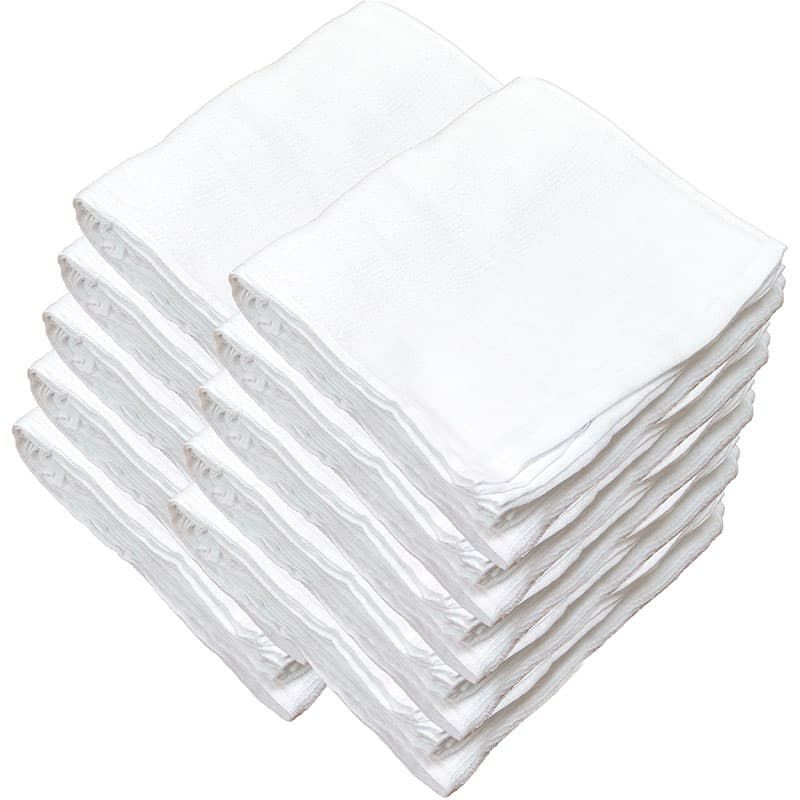 100匁ベトナム製シリンダー白タオル【平地付き】：120枚組