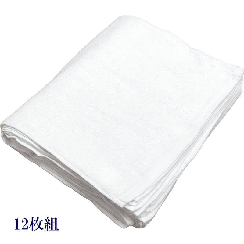 200匁ベトナム製シリンダー白タオル【総パイル】：12枚組