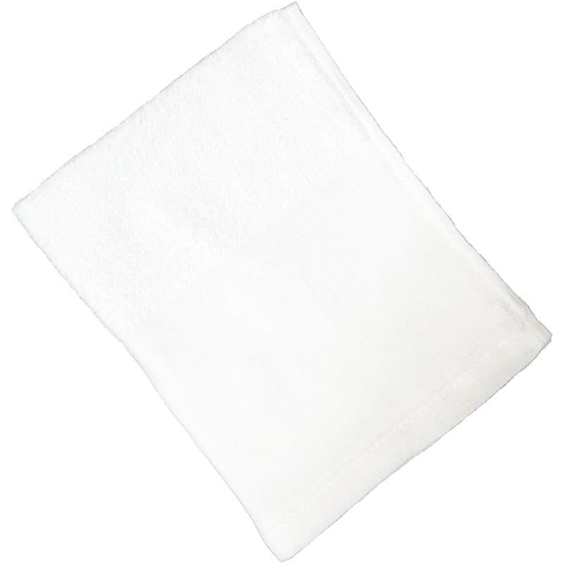  140匁ベトナム製シリンダー白タオル【平地付き】：サンプル1枚