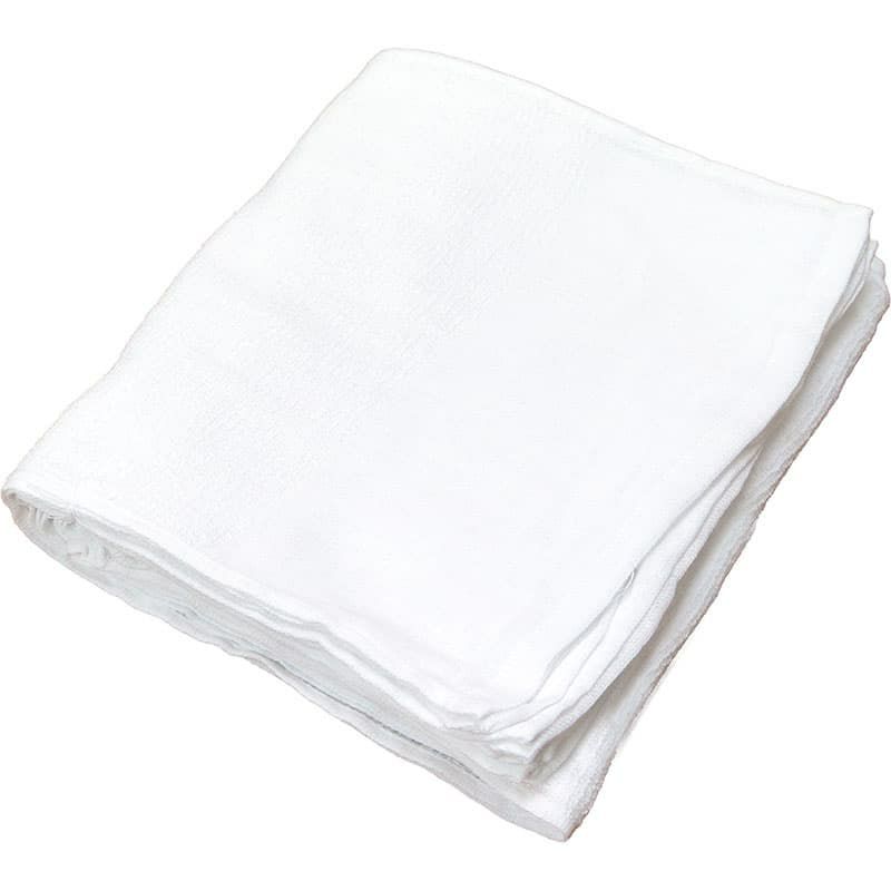 100匁ベトナム製シリンダー白タオル【平地付き】：12枚組