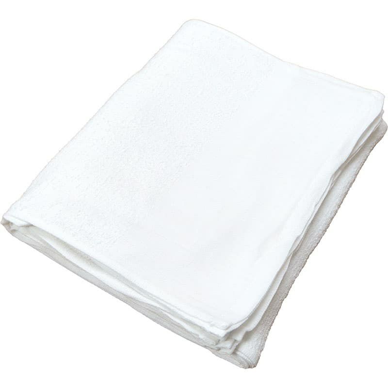 120匁ベトナム製シリンダー白タオル【平地付き】：12枚組