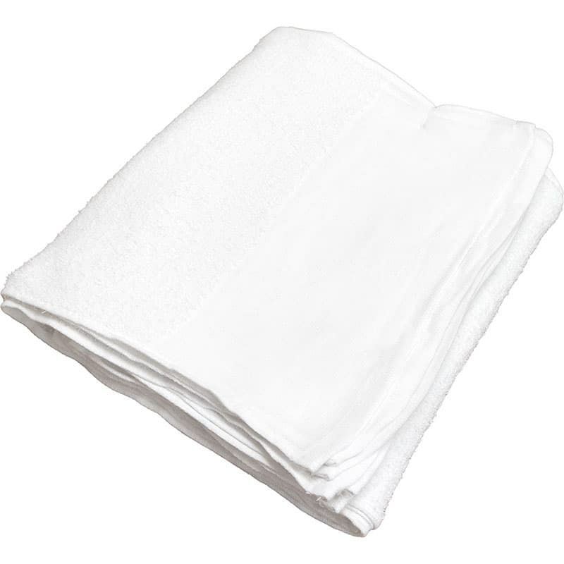 140匁ベトナム製シリンダー白タオル【平地付き】：12枚組