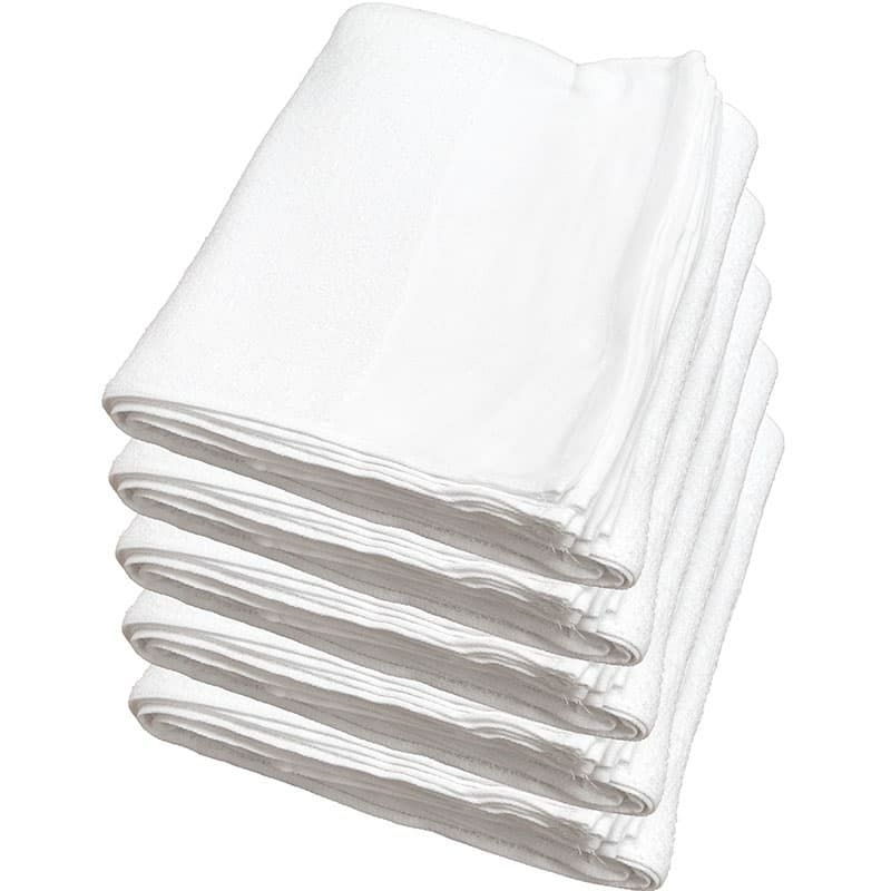 180匁ベトナム製シリンダー白タオル【平地付き】：60枚組