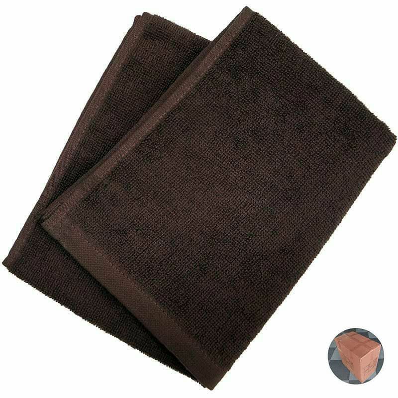 240匁 32番手双糸 スレン染め業務用フェイスタオル（チョコレート）