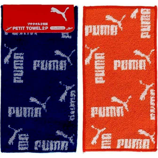プーマプチタオル PUMA-527：ネイビー×レッド