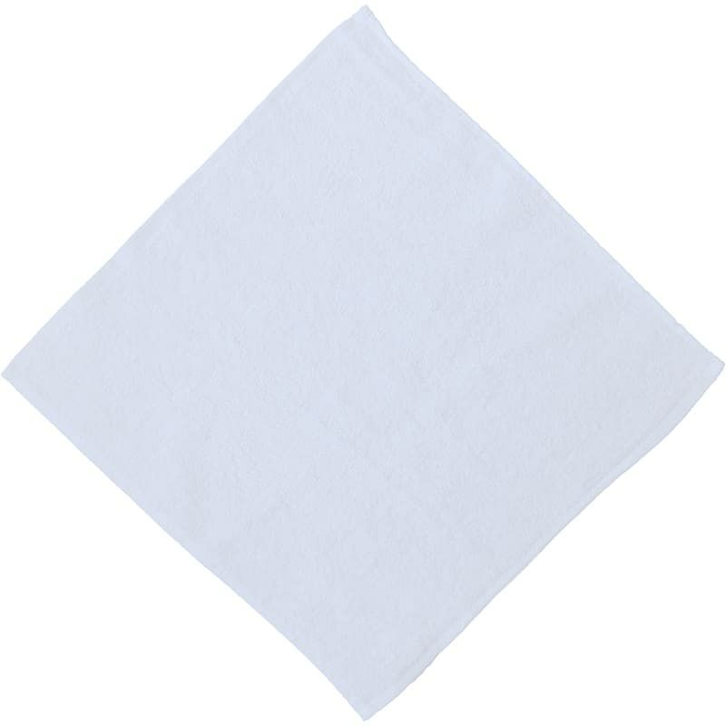 25cm抗菌防臭加工シャーリングタオルハンカチ（白）