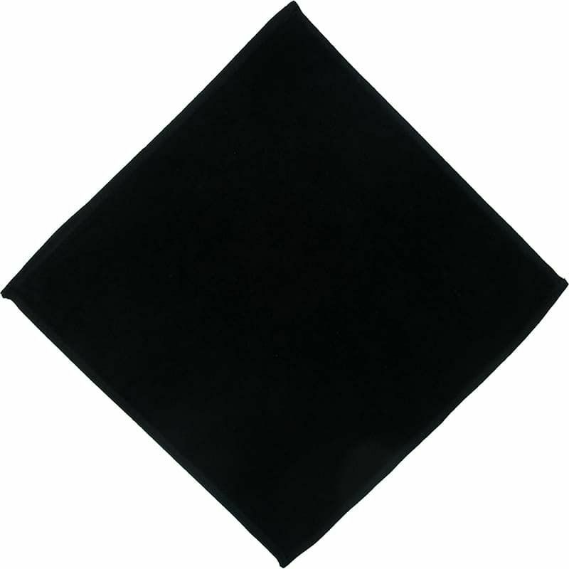 25cm抗菌防臭加工シャーリングタオルハンカチ（黒）