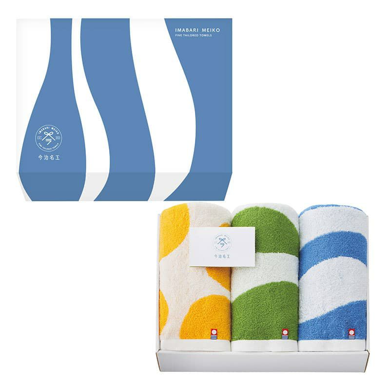 今治名工フェイスタオル3枚箱入ギフト