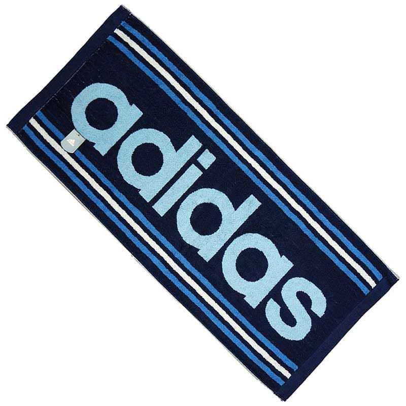 アディダスフェイスタオルAD-BG色：ブルー