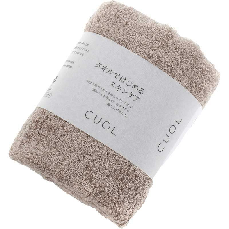 フェイスタオルCUOLの色：モカ