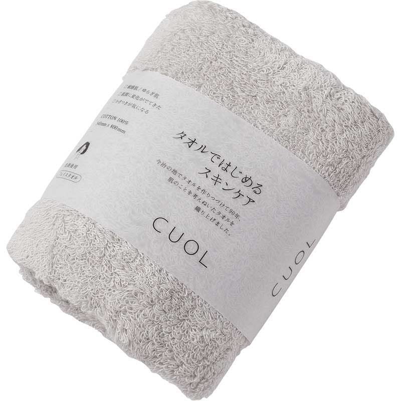 フェイスタオルCUOLの色：ライトグレー